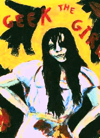 [acrylics painting: Geek the Girl]